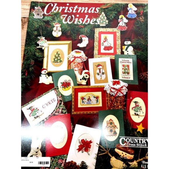 Christmas Wishes Cross-Stitch Pattern Book By Country Cross-Stitch - Picture 2 of 3
